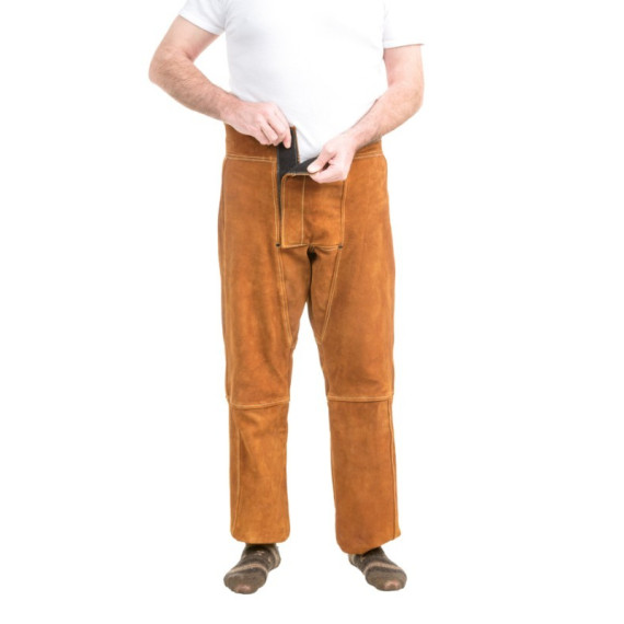 Pantaloni in pelle per saldatori