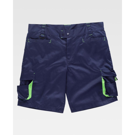 Bermuda à poches multiples avec détails fluorescents-réfléchissants WORKTEAM Future WF1617