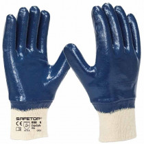 Nitrilhandschuhe in Blau, beschichtet SAFETOP Ergosafe plus