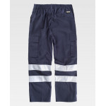 Pantalón recto de algodón con cintas reflectantes WORKTEAM B1447