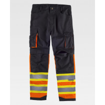 Pantalon de travail combiné avec des bandes réfléchissantes