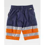 Bermuda combinée avec haute visibilité et élastique à la taille WORKTEAM C4005