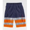 Bermuda combined with high visibility with elastic waist WORKTEAM C4005