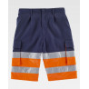 Bermuda combinée avec haute visibilité et élastique à la taille WORKTEAM C4005
