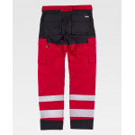 Pantaloni ad alta visibilità con tripla cucitura e ginocchiere WORKTEAM C2913