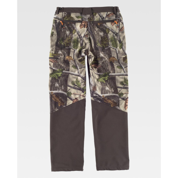 Pantaloni Workshell combinati con motivi vegetali WORKTEAM Sport S8365