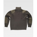 High-neck thick knit sweater WORKTEAM S5501 with reinforcements.