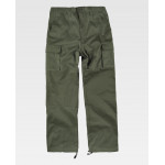 High strength industrial trousers with adjustable cord