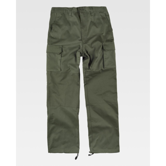 High strength industrial trousers with adjustable cord