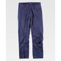 Pantaloni tipo cinese in tessuto elastico