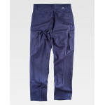Straight and elastic pants with button closure WORKTEAM B1421
