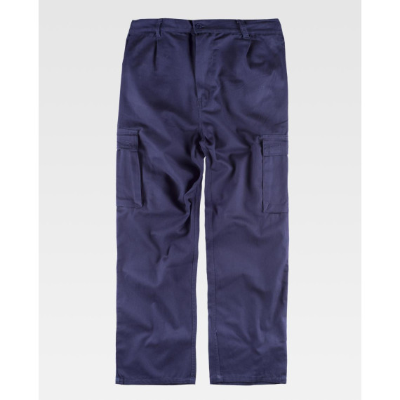 Pantalón recto de algodón ligero y cintura elástica