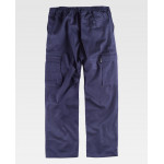 Pantalón recto de algodón ligero y cintura elástica WORKTEAM B1456