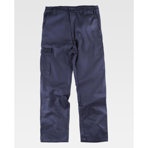 Pantalón  recto multibolsillos de algodón grueso WORKTEAM B1455