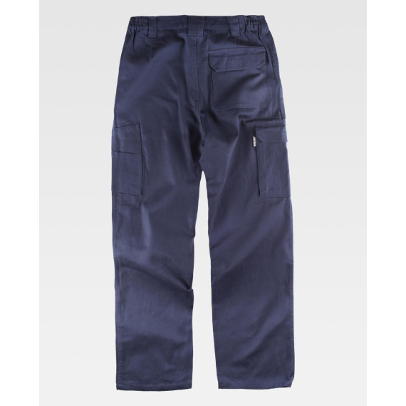 Pantalon droit multipoches en coton épais WORKTEAM B1455