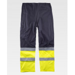 Surface protection trousers with reflective-fluorescent tape WORKTEAM B1491