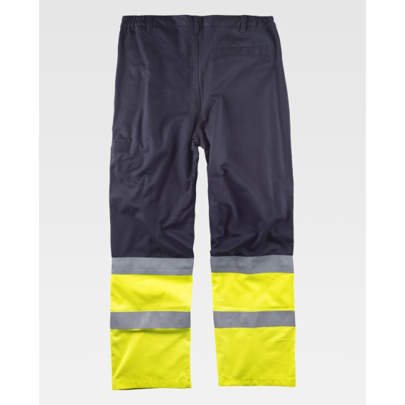 Calças de proteção ignífuga com fita refletora-fluorescente WORKTEAM B1491