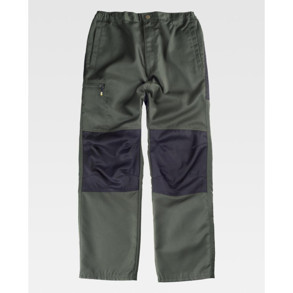 Multi-bolshon trousers with contrast knee
