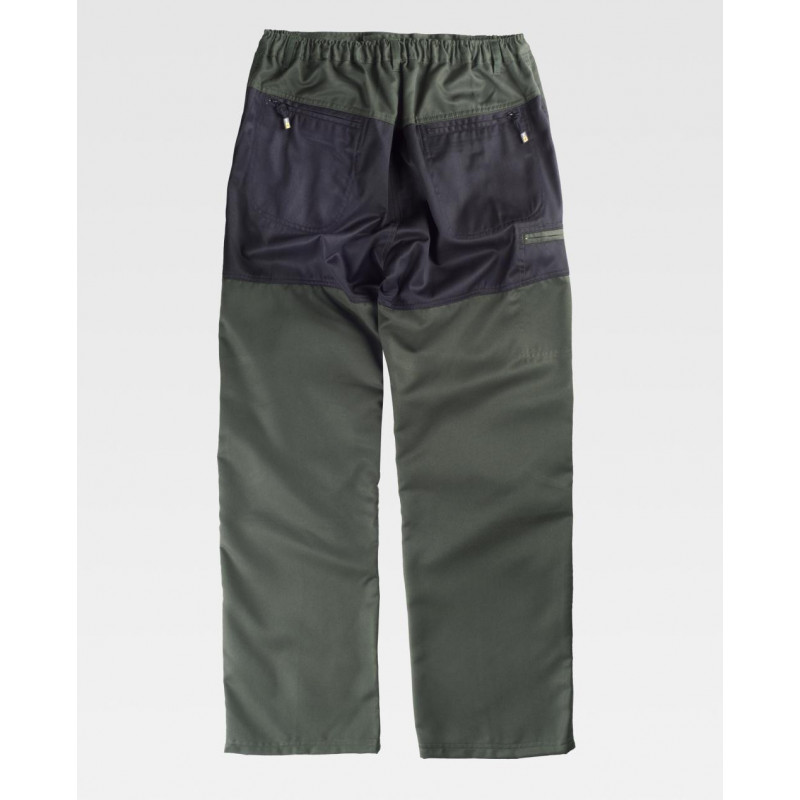 Pantalon à poches multiples avec genouillères à contraste