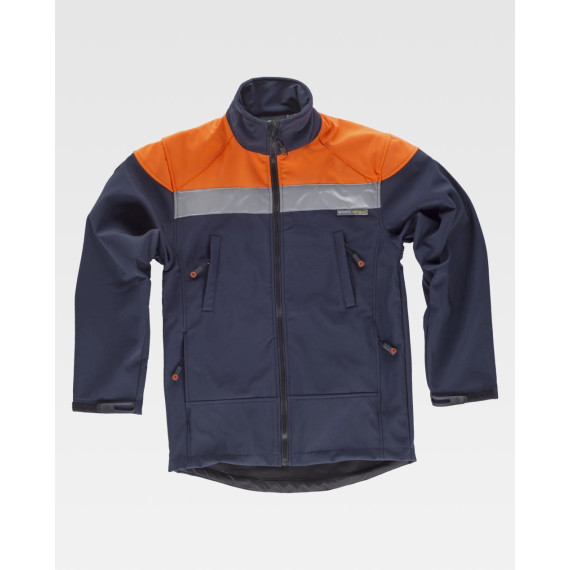 WorkShell jacket Fluor with reflective tape