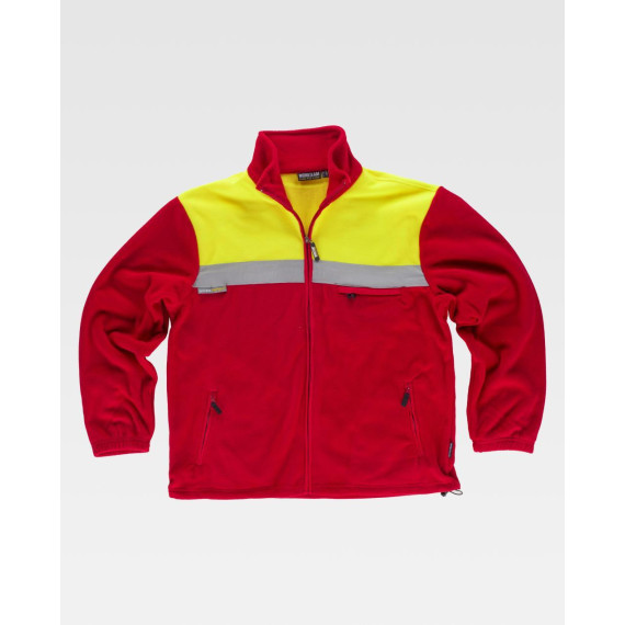 Pólo de alta visibilidade com peça ajustável (verde e vermelho) WORKTEAM C4030