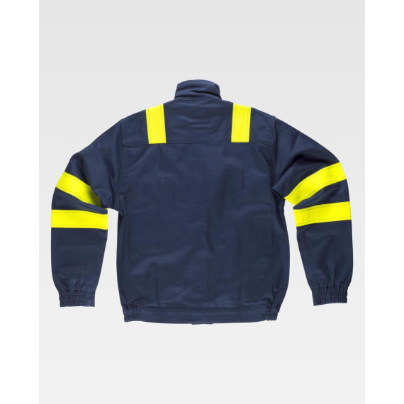 Veste de soudeur en coton avec bandes fluorescentes WORKTEAM B1194
