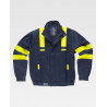 Cotton welder's jacket with fluorescent tapes WORKTEAM B1194