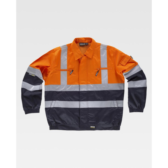Veste de travail en couleur contraste avec zip caché WORKTEAM C3211