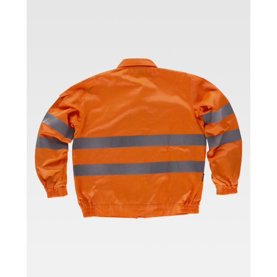 Casaco Fluorescente de alta visibilidade com dois bolsos no peito WORKTEAM C3910