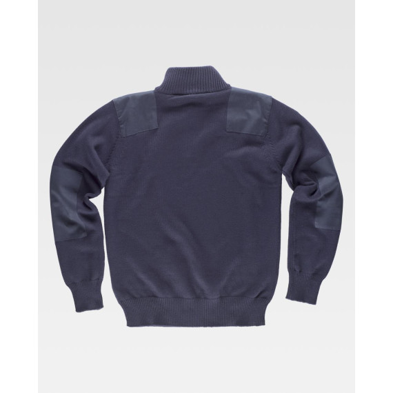 Pull sportif en coton à col montant en maille épaisse WORKTEAM S5502