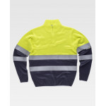 Jersey Fluor in tessuto di punto spessore con nastri riflettenti WORKTEAM C5511