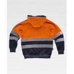 Sudadera con capucha con costuras reforzadas de Alta Visibilidad WORKTEAM C9036