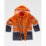 WORKTEAM C3745 High Visibility waterproof 4-in-1 convertible parka
