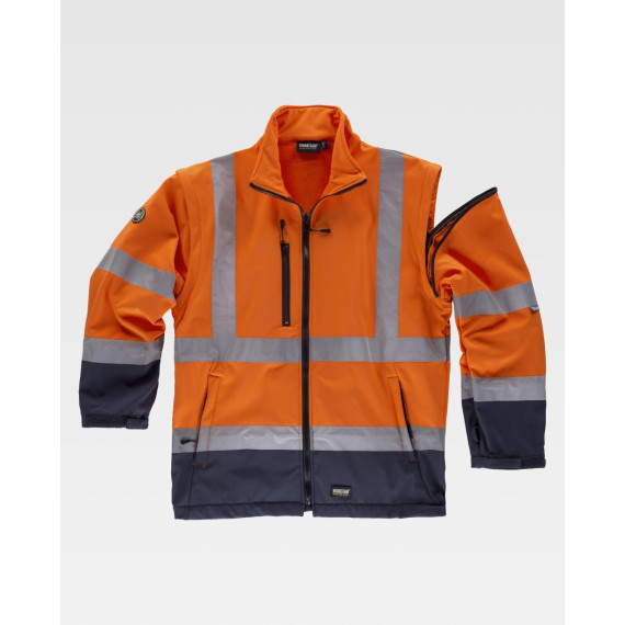 Parka Cabrio 4 in 1 Hochsicht Regenmantel WORKTEAM C3745