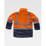 WORKTEAM C3745 High Visibility waterproof 4-in-1 convertible parka