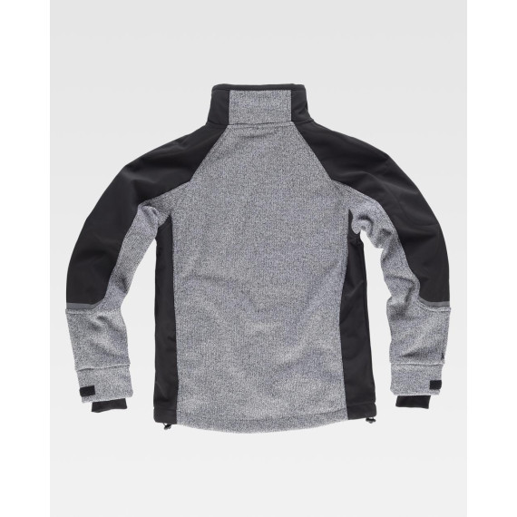 Jaqueta Workshell Sport em tecido de malha sobreposta