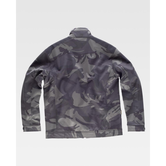 Workshell jacket with camouflage print WORKTEAM S8510 Sport