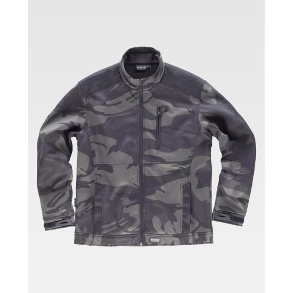 Workshell jacket with camouflage print WORKTEAM S8510 Sport