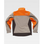 Chaqueta Workshell combinada en tres colores de cuello alto WORKTEAM Sport S8625