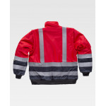 Parka tipo piloto acolchada e impermeable de Alta Visibilidad WORKTEAM C3737
