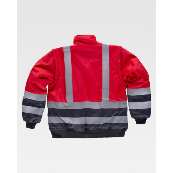 Parka tipo piloto acolchada e impermeable de Alta Visibilidad WORKTEAM C3737