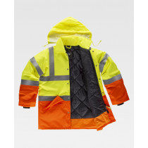 Parka acolchoado impermeável para trabalhos urbanos