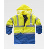 Parka impermeable con bolsillos laterales de ojal de alta visibilidad WORKTEAM C3711