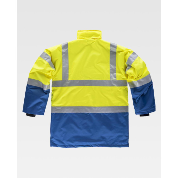 Parka impermeable con bolsillos laterales de ojal de alta visibilidad WORKTEAM C3711