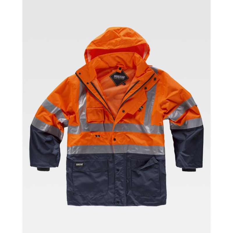 5-in-1 convertible parka combined with high visibility WORKTEAM C3735