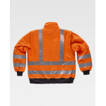 High collar pilot with reflective tapes and detachable sleeves WORKTEAM C3720