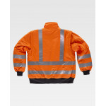 Pilota a collo alto con nastri riflettenti e maniche smontabili WORKTEAM C3720