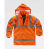 Parkour imbottito e impermeabile in tessuto Oxford WORKTEAM Fluor C3700