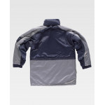 Gepolsterte Parka kombiniert aus Beaver Nylon, schmutzabweisend, WORKTEAM Future WF1912