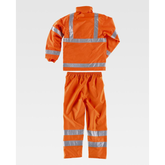 WORKTEAM S2010 High Visibility Waterproof Rain Suit with Reflective Tapes